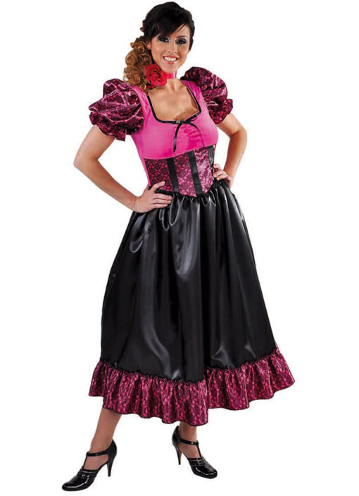 Saloon Girl - Pink/Black