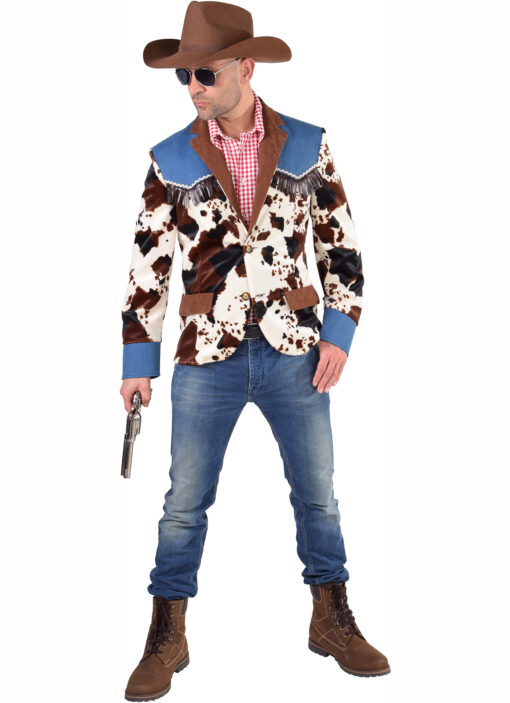 Cowboy Jacket - Cowprint / Denim