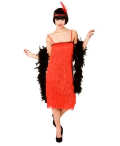 1920's Fringed Flapper - Red , longer style