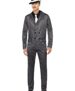 Alternative view of Gangster Costume – Black Pinstripe