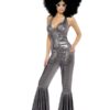 70's Disco Diva , black silver