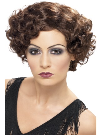 Flirty Flapper Wig - Brown