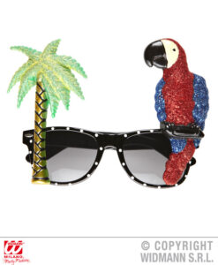 Tropical Glasses - Glitter Parrot