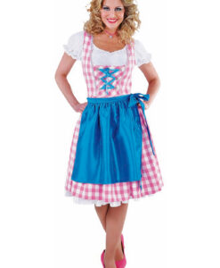 Oktoberfest Dirndl - Pink Check