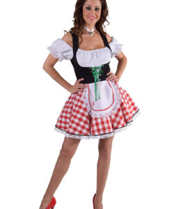 Oktoberfest , Bavarian Girl , Heidi - Red/White/Black