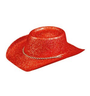 Red Glitter Cowboy Hat