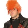 An ideal wig for either a Scotsman , Ziggy Stardust or a Punk ! Orange spiky wig on stretchy base