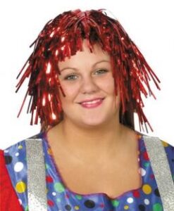 Tinsel Wig - Red