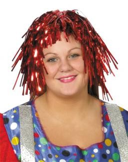 Tinsel Wig - Red