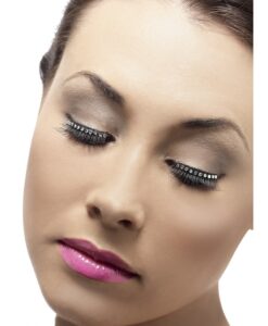 Eyelashes - Black with Diamante