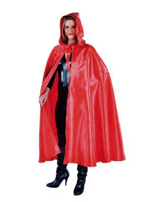 Deluxe Hooded Cloak - Red