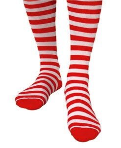 SOCKS: Red and white striped