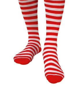 SOCKS: Red and white striped