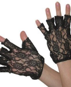 GLOVES: Short laced fingerless - 2 colours available.