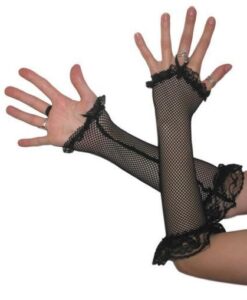 GLOVES: Fingerless fishnet