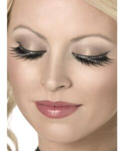 Eyelashes - Black with Crystals