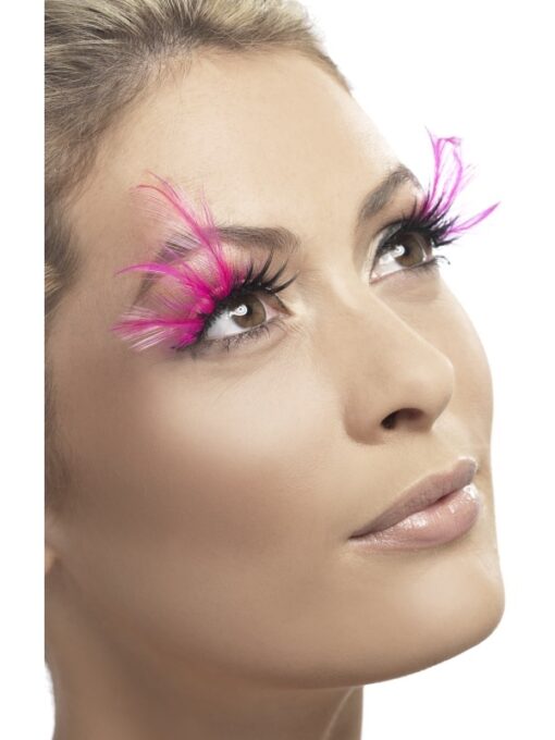 Eyelashes - Pink Feathered