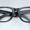 GLASSES: Black rectangular rimmed