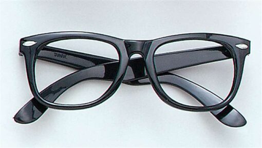 GLASSES: Black rectangular rimmed