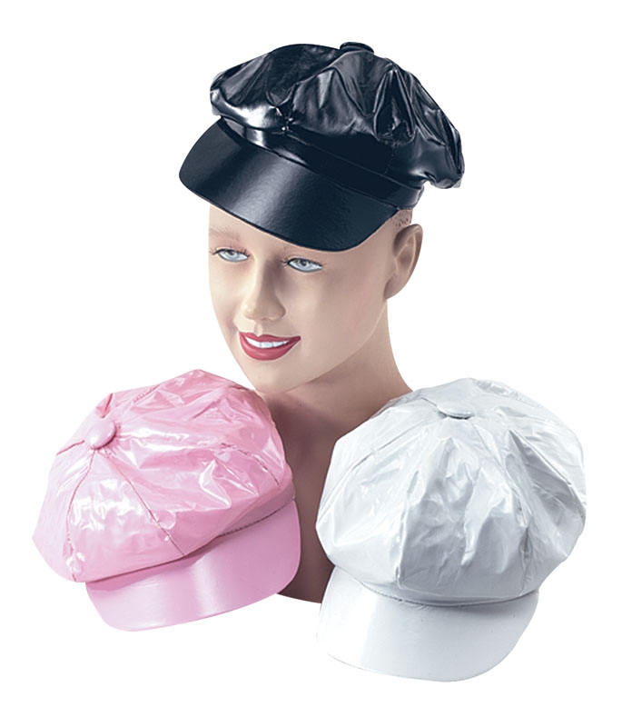 60's pvc cap's- available in 3 colours