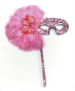 Eyemask- Sequined eyemask with long handle