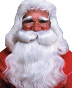 Father Christmas Wig + Beard , Deluxe White