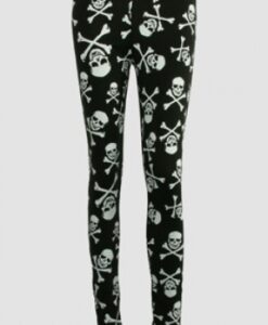 Pirate - Skull and Cross Bones Leggings , Stretchy fabric