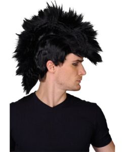 Punk Mohawk Wig - Black