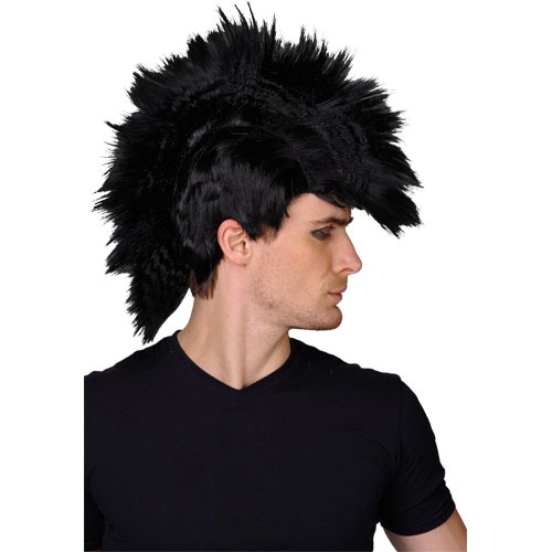 Punk Mohawk Wig - Black