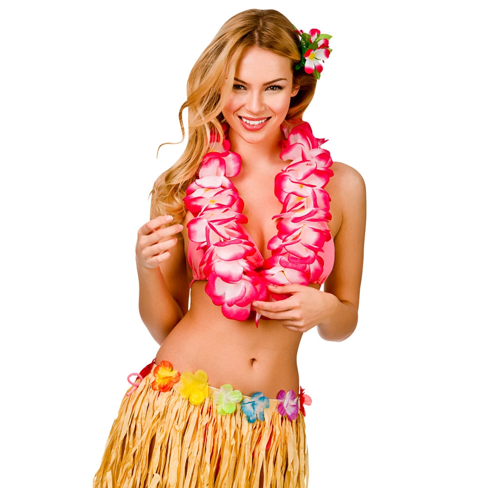 Lei - Two Tone Hot Pink Petal