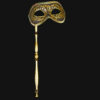 Eye Mask - Hand held , Bronze & Gold on Stick
