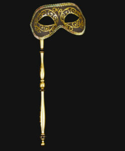 Eye Mask - Hand held , Bronze & Gold on Stick