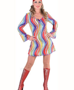 Shift Dress - Rainbow Waves