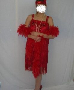 20's Red Fringed Flapper - For Hire