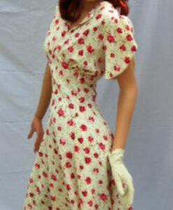 40's Floral Day Dress , size 12 - for Hire