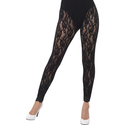 80's Black Lace Leggings