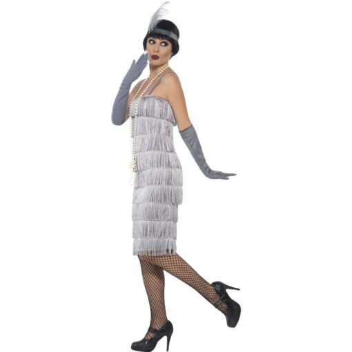 1920's Silver Fringed Flapper (Longer) - Image 3