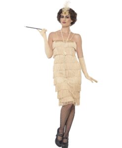 1920's Gold Flapper Dress (longer)