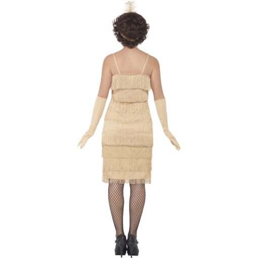 1920's Gold Flapper Dress (longer) - Image 3