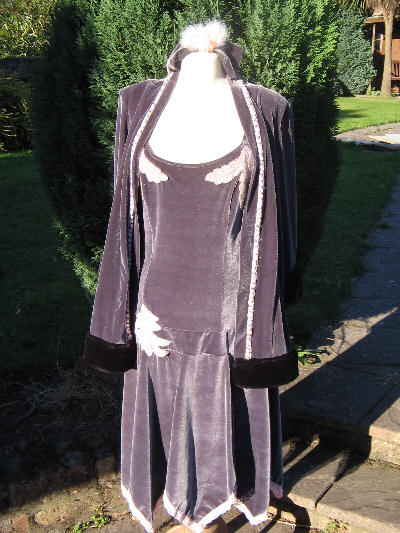 20's Grey Flapper Dress , size 16 - For Hire