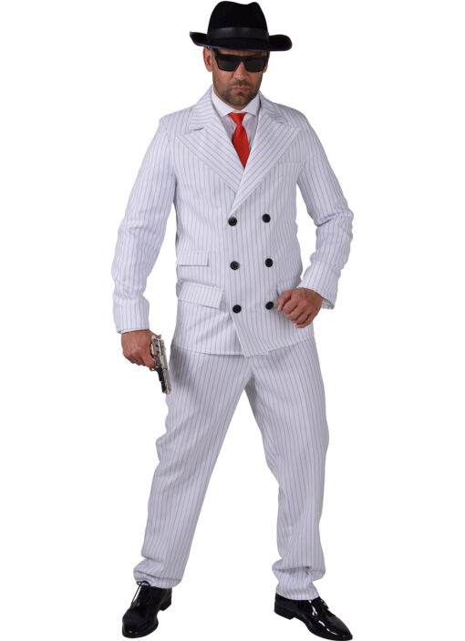 Man's 1920's White Gangster Suit (Hire).