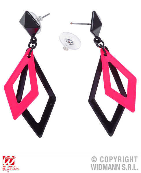 80's Earrings - Neon Rhombus