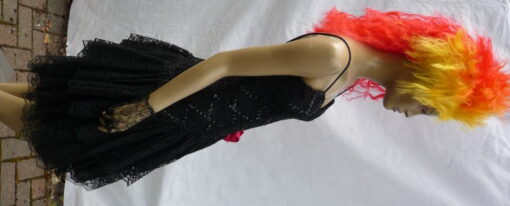 80's Vintage Cyndi Lauper , Black Lace Dress - For Hire - Image 2