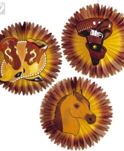 Western theme Paper Fan Decor