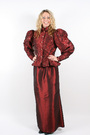 Edwardian Lady - Maroon/gold - For Hire