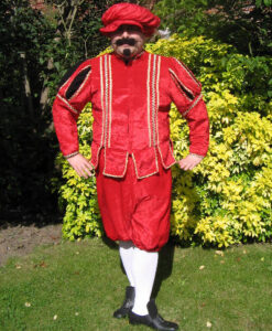 Medieval/ Tudor Gent - Red / Black - For Hire