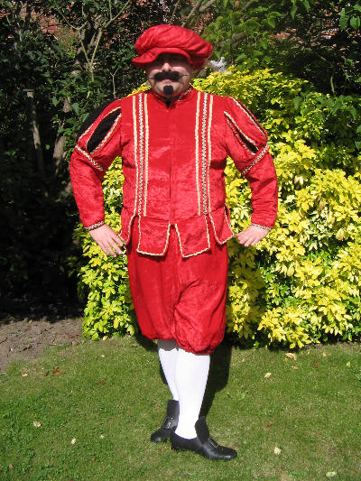 Medieval/ Tudor Gent - Red / Black - For Hire