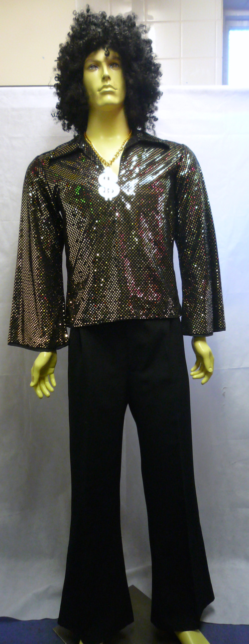 70's Black / Gold Soul Singer Motown Costume 40" - For Hire