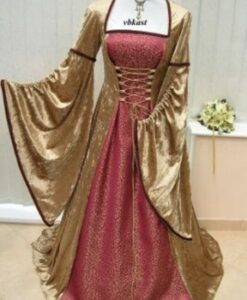 Medieval Gown - Gold , fits size 12-16 - For Hire
