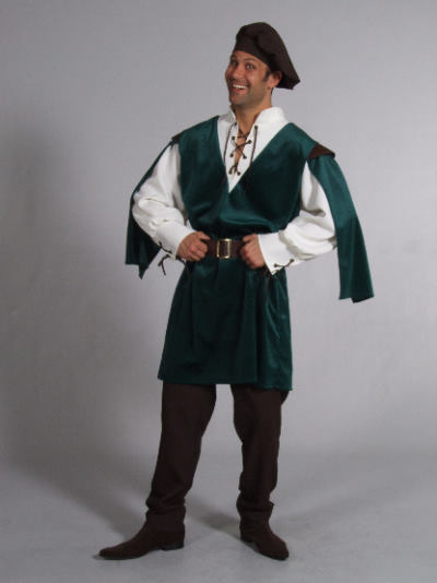 Medieval Squire - Green Velvet - for Hire